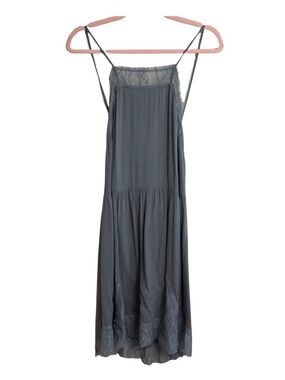 Intimately Free People Blue Gray Lace Slip Dress